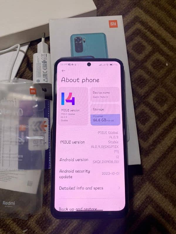 redmi Note 10 4 128 condition 10/9 5