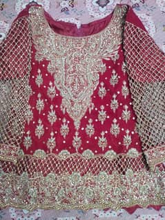 mehroon bridal lehnga