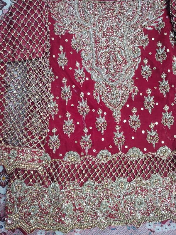 mehroon bridal lehnga 1