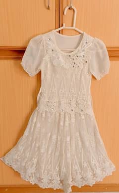 Girls Fancy White Frock