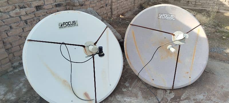 2 dish antenna with 2 small LNB and 2 large LNB FOR SALE 0