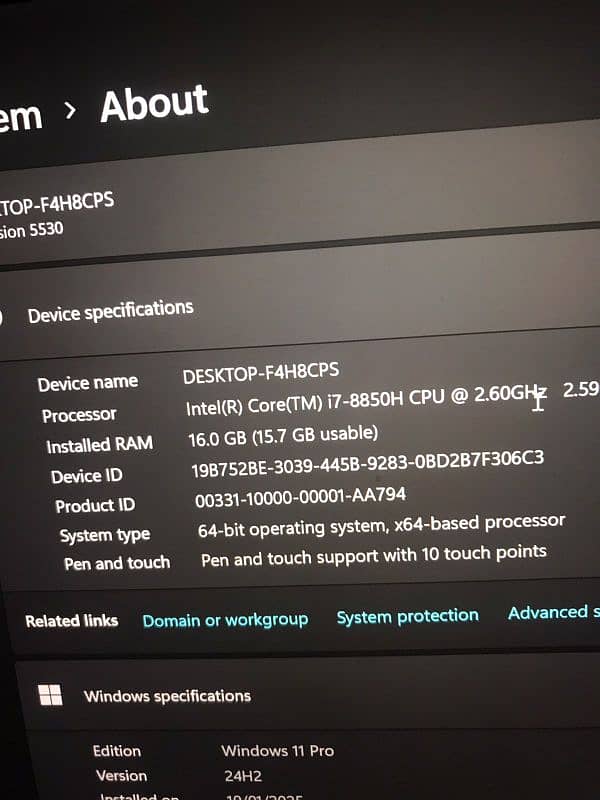 Dell Precision 5530 - 4K Touchscreen 8