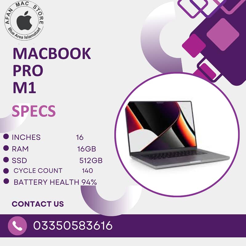 Macbook pro M1 2021 14inches 16gbram/512gbssd 2