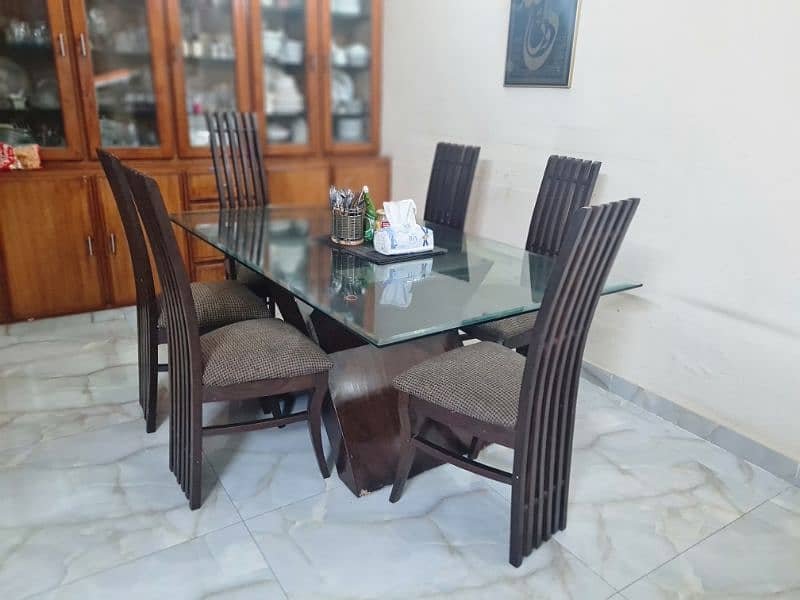 dining table with glass yop 2