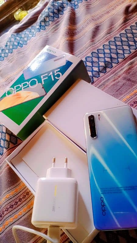 OPPO F15 8GB RAM 256GB MEMORY CHARGER WITH BOX FINGERPRINT SENSOR 1