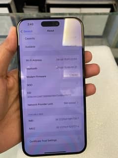 iphone 15 pro max 256gb JV  100%