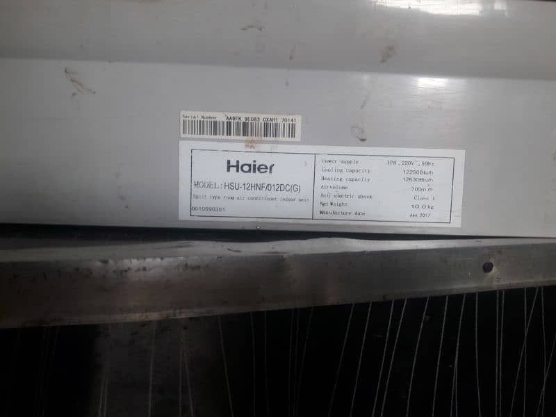 haier 1 ton sirf indor ha 4