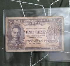 1941 British Malaya banknote