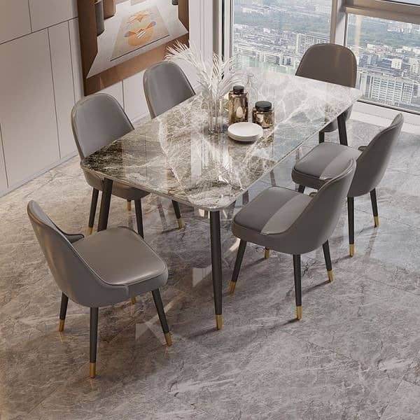 Dining Table - 6 Seater Dining Table - Dining Table With Dining Chair 9