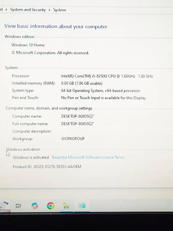 Acer Core i5-8th Gen Quad Core Processer 8GB RAM DDR4 SSD 128GB || 6