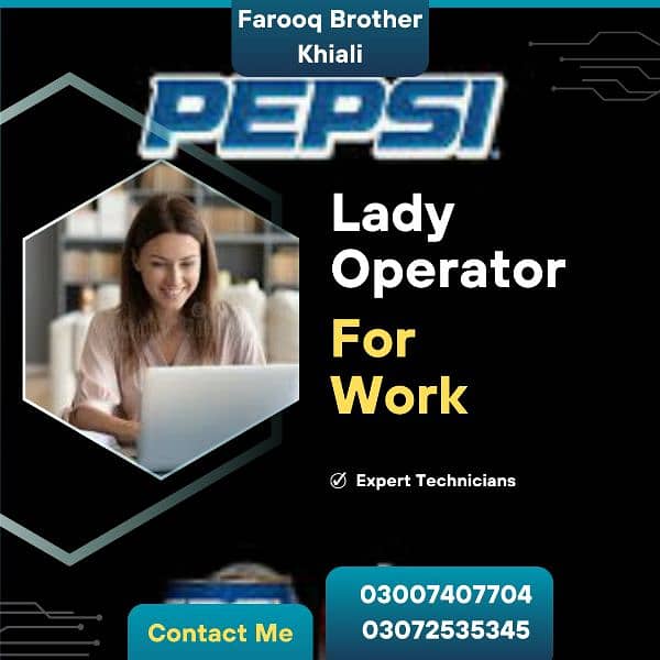 Neeed Lady Operator and other labour 1