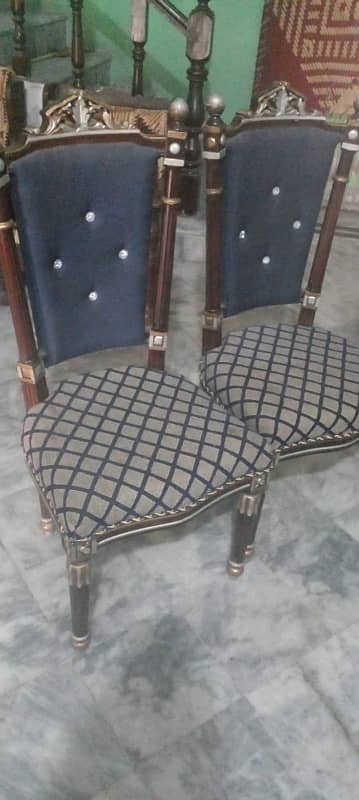 glass dinning table 6 chair set 1