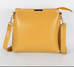 girl rexine plain hand bag