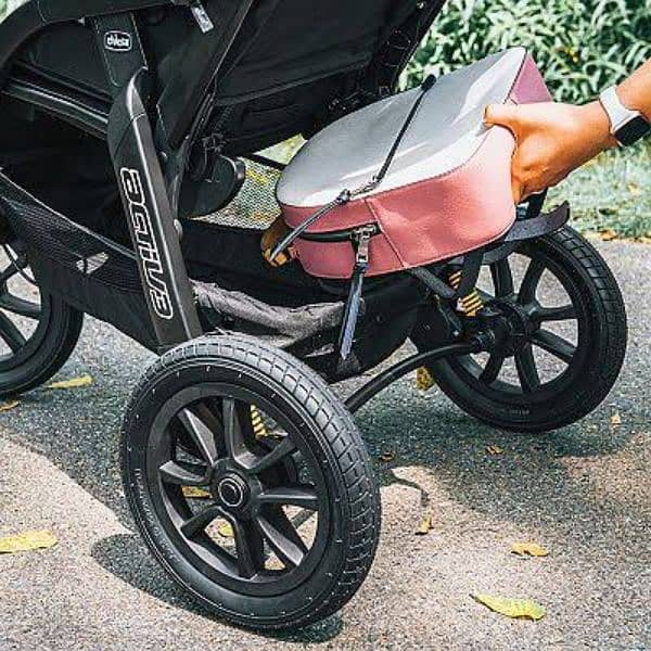 pram/chicco activ 3 jogging pram stroller original imported 3