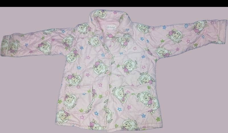 girls pink sheep night suit 0