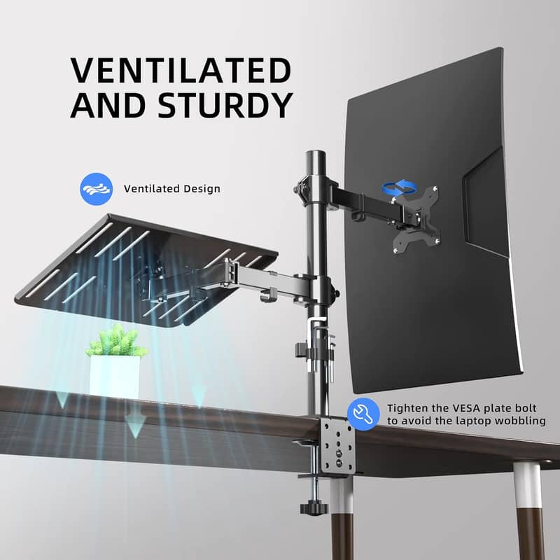 Monitor Stand Desktop Mount  Adjustable Arm VESA 15"-33"  COD 2