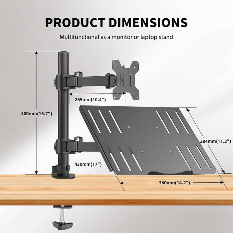 Monitor Stand Desktop Mount  Adjustable Arm VESA 15"-33"  COD 3