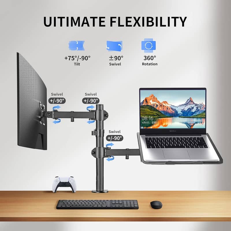 Monitor Stand Desktop Mount  Adjustable Arm VESA 15"-33"  COD 6