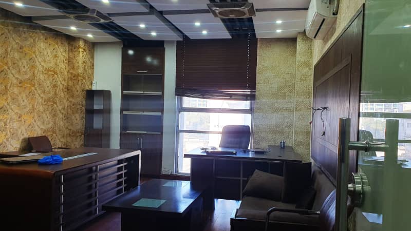 800 sqft Fully Furnished Office Original Pics Main Boulevard Gulberg For Rent 1