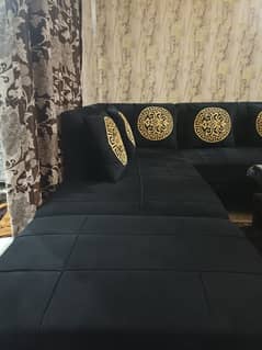 Luxury Black & Gold Sofa set