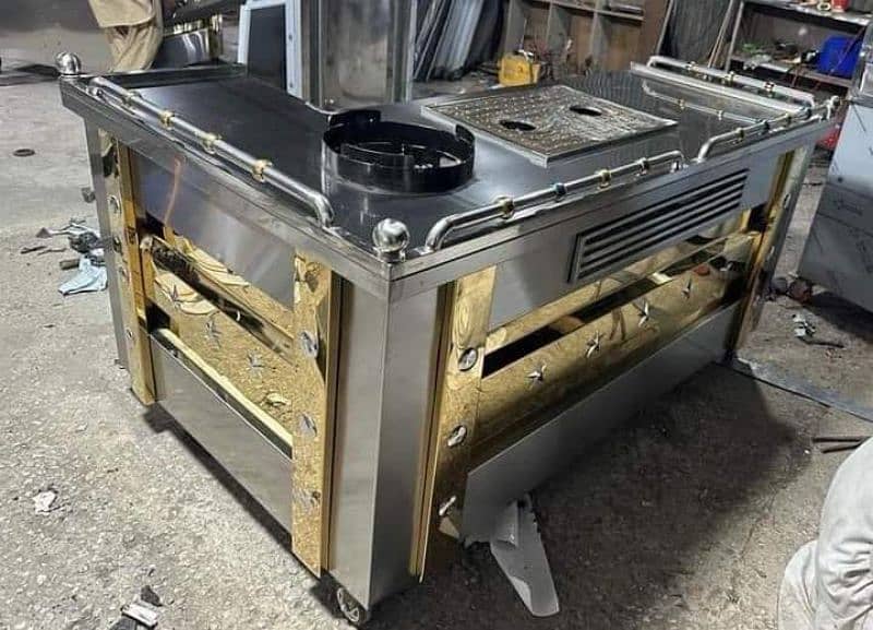 paratha chai counter, tables cooking range stainless steel fabrication 0