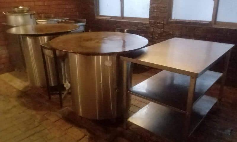 paratha chai counter, tables cooking range stainless steel fabrication 2