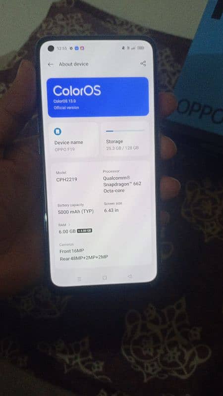 Oppo F19 6+4GB Slightly home use 6