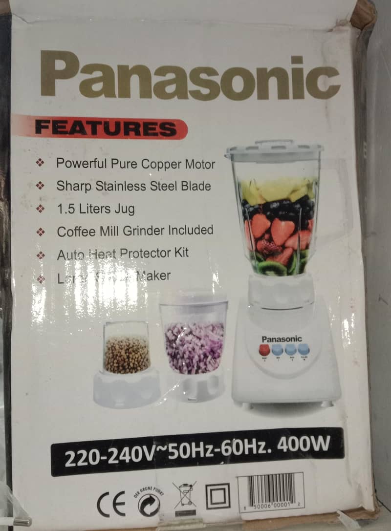 panasonic blender, grinder, dry mill (3in 1) brand new 1