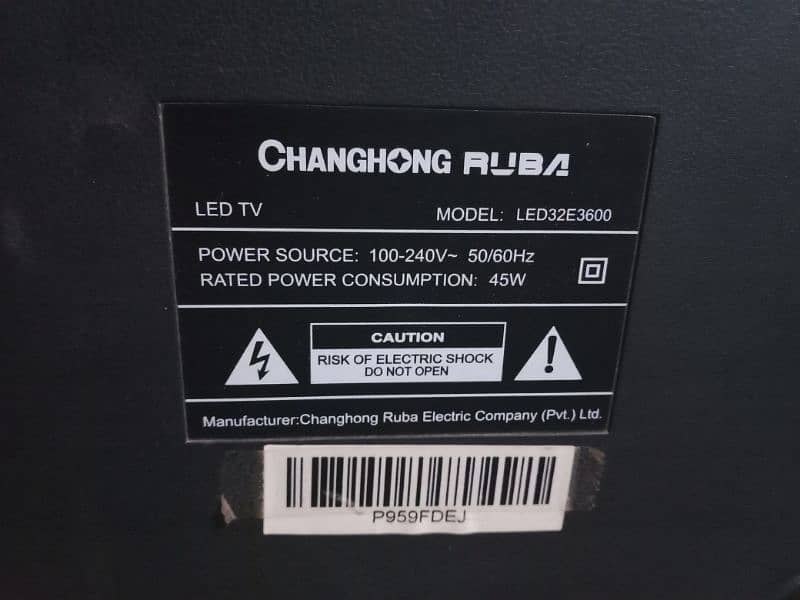 Changhong ruba smart led 32 inch 1