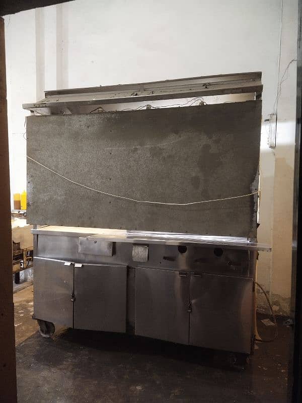 movable steel counter for fastfood 0