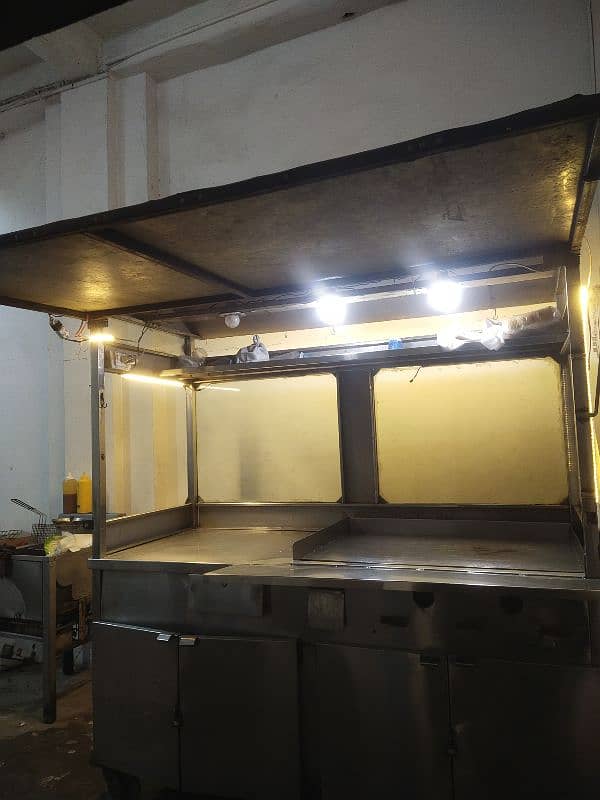 movable steel counter for fastfood 2