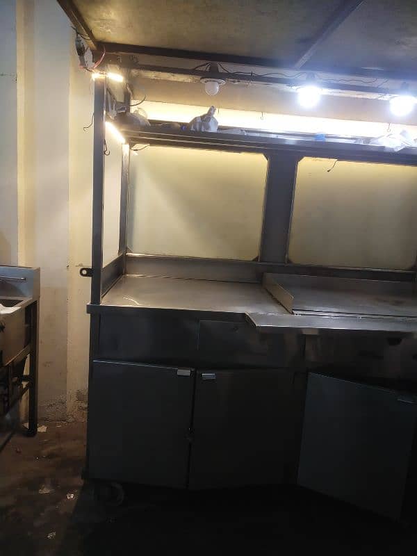 movable steel counter for fastfood 14