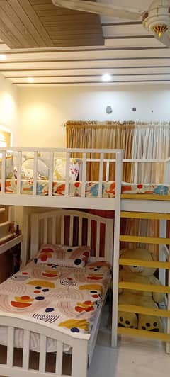 Bunk bed for kids with mattresses