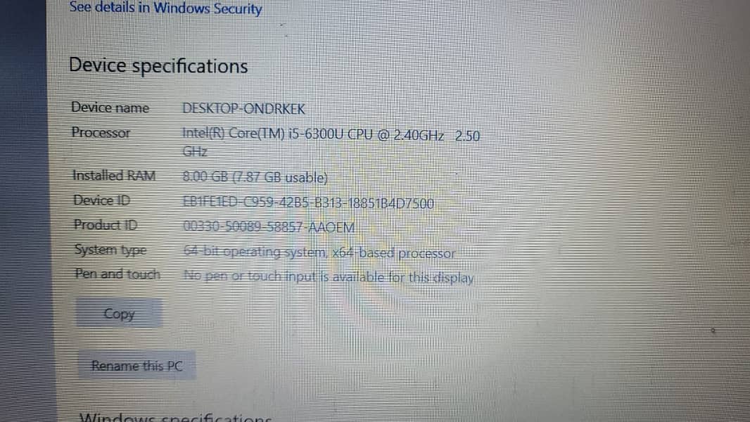 Lenovo i5.6th generation 5