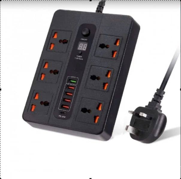 Ultra High Speed Socket Bkl-11 Sockets 5 Usb 1 Bd 2 Meter 3000 Watts 4