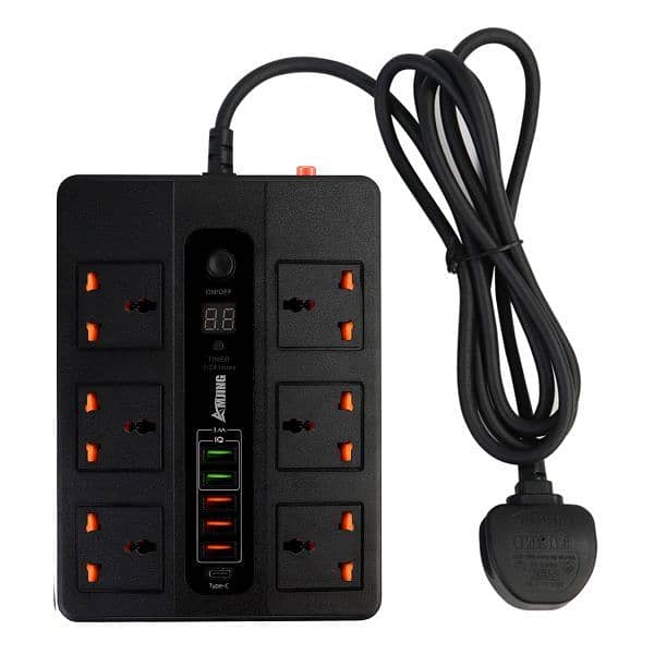 Ultra High Speed Socket Bkl-11 Sockets 5 Usb 1 Bd 2 Meter 3000 Watts 6