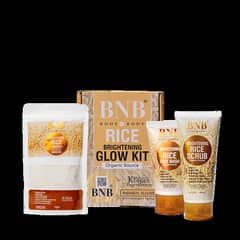 Rice extract Bright & Glow kit ( Rice face wash+Rice Scrub+Rice mask