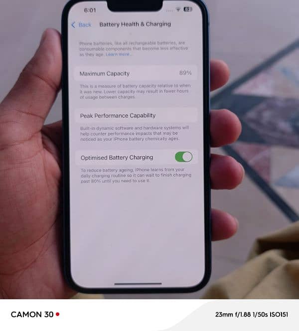 iPhone 13 89 percent battery 128 GB 5