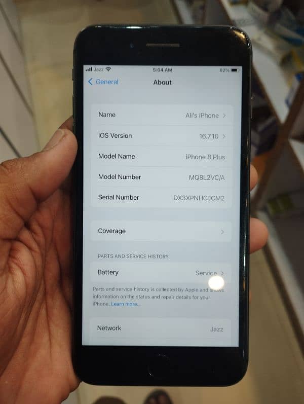 APPLE IPHONE 8PLUS PTA APPROVED BLACK COLOUR 2