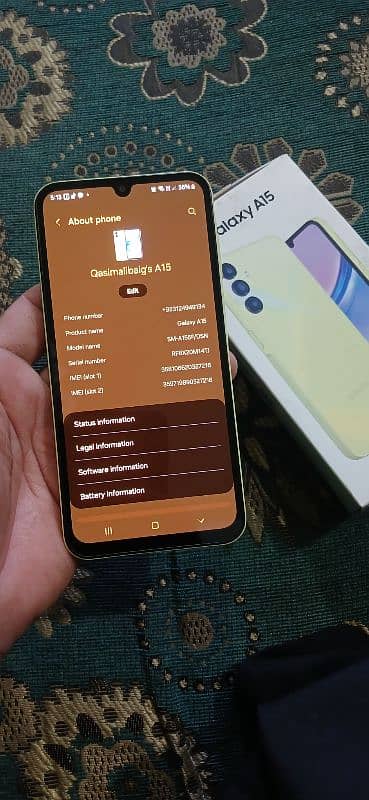 Samsung a15 8gb ram 256gb memory 3 months warranty with box 3