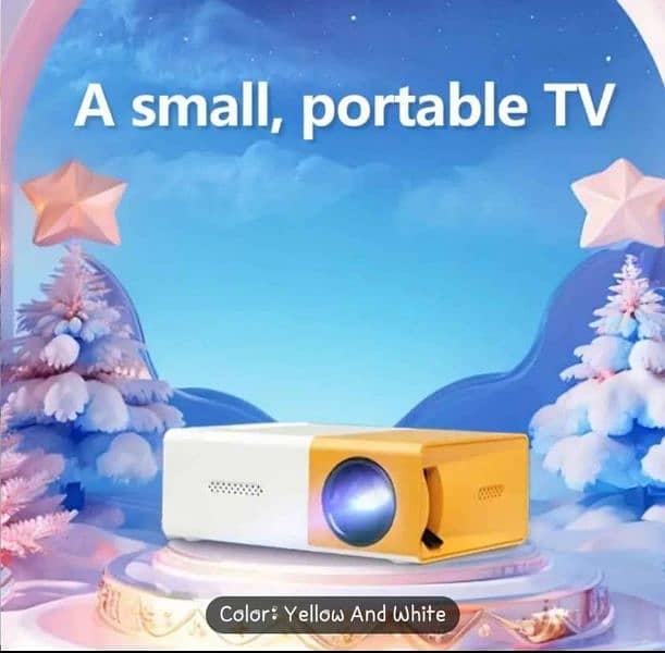 YG300 Mini Portable Projector, USB Powered, 3