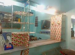 Beauty Parlour All Mirror Set, Glass Counter, Glass Door etc