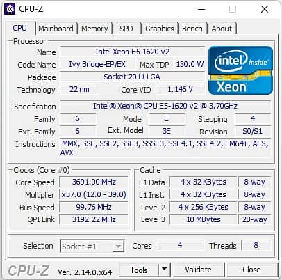 Intel Xeon E5 1620 v2 1