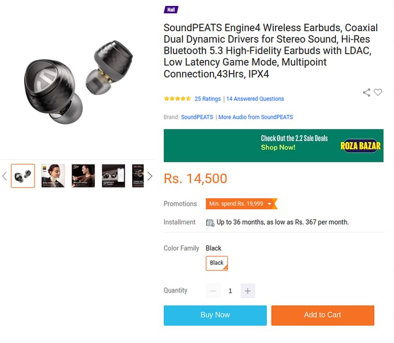 SoundPEATS Engine4 Wireless Earbuds, Coaxial Dual Dynamic Drivers 1