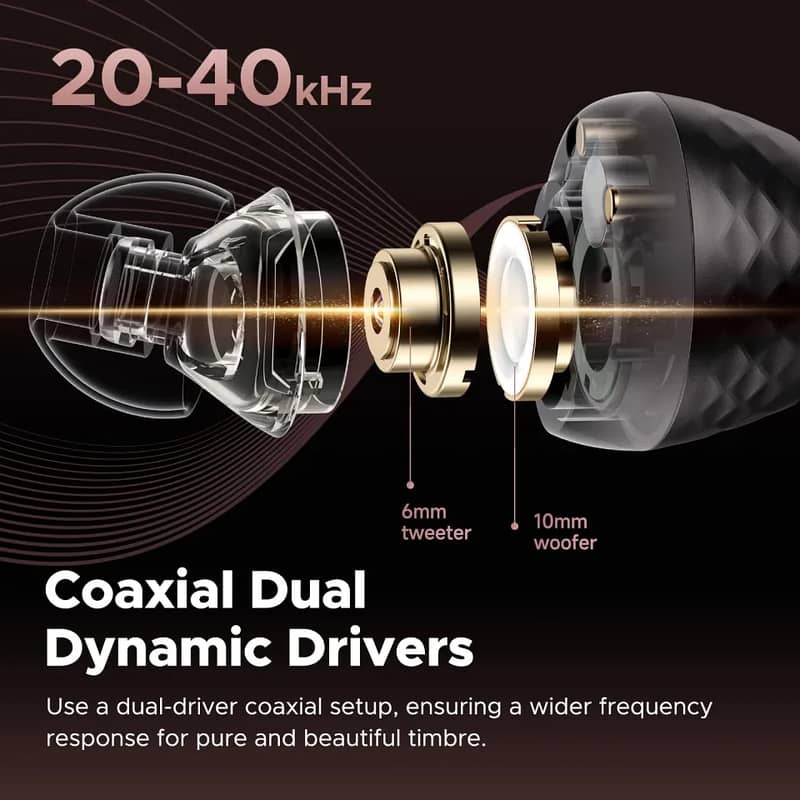 SoundPEATS Engine4 Wireless Earbuds, Coaxial Dual Dynamic Drivers 4