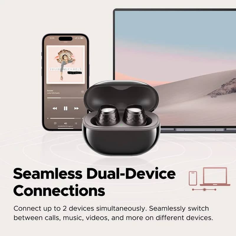 SoundPEATS Engine4 Wireless Earbuds, Coaxial Dual Dynamic Drivers 5