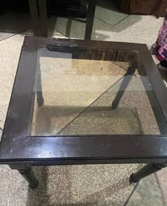 Center table with glass