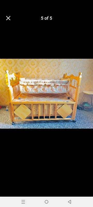 Baby Wooden Cot 0