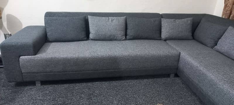 L shape sofa for sale in good condition 2