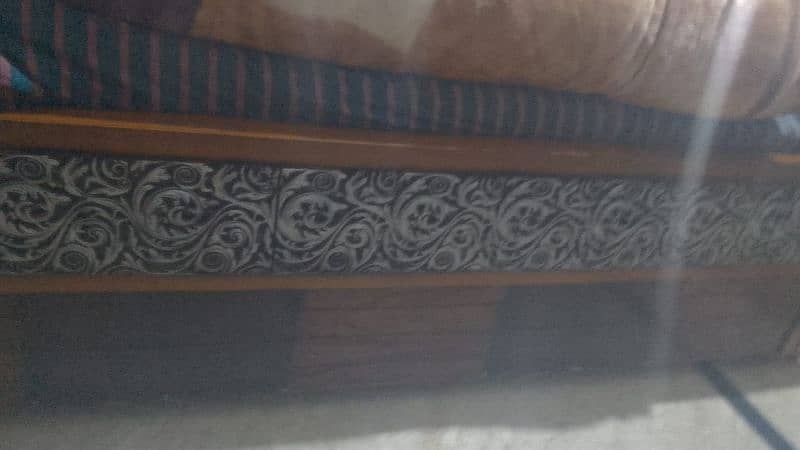 double bed with matress for sale in good condition 2